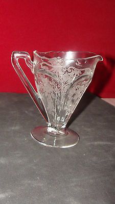 CAMBRIDGE CLEAR APPLE BLOSSOM GLASS CREAMER