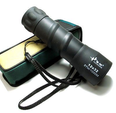 Black Genuine12X32 Monocular Telescopes Roof Prism