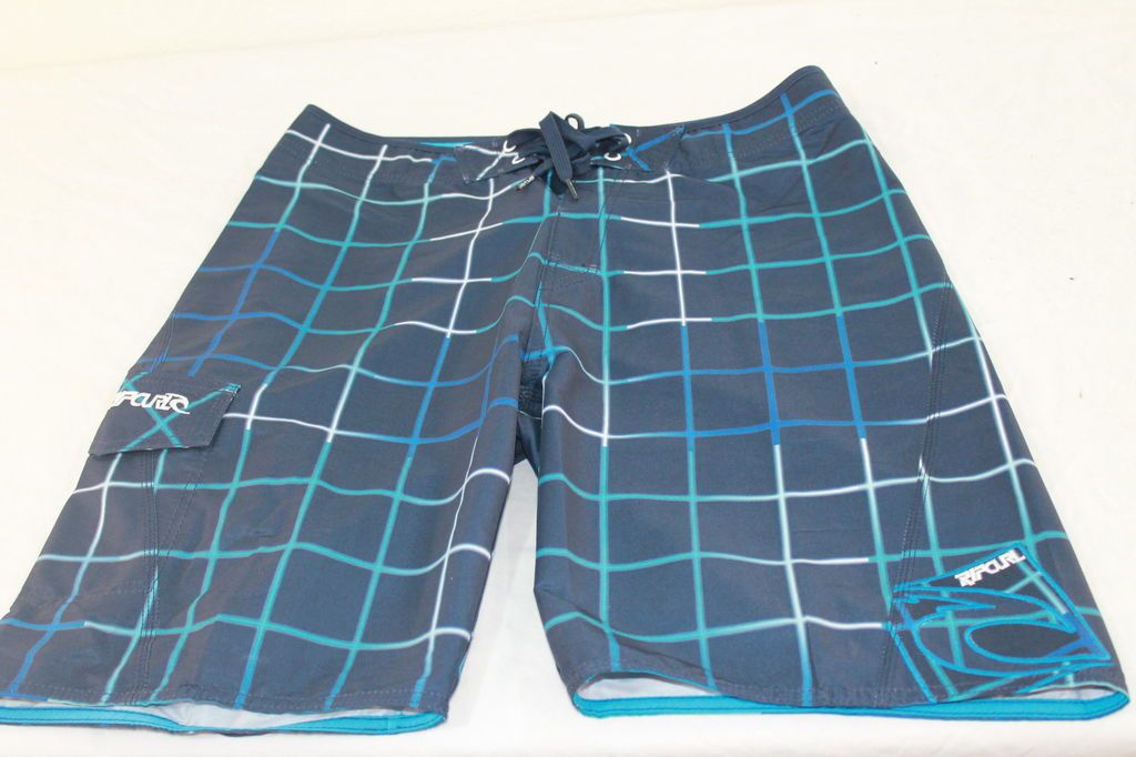 OCTANE MIRAGE FLEX NAVY GRAPHIC SWIM/SURF/BOARD SHORTS size 34