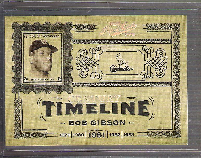 2005 Playoff Prime Cuts Bob Gibson Silver /50 CARDINALS