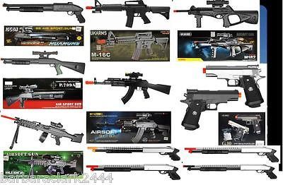 PRESENTS UNDER TREE HIGH VELOCITY 12 GUN AIRSOFT PACKAGE SHOTGUNS