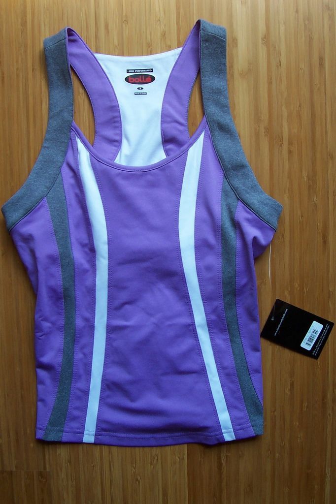 NWT WOMENS BOLLE HIGH PERFORMANCE TANK TOP S SHELF BRA TENNIS GOLF