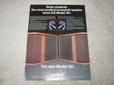 Bose 301 II Speaker Ad, Introducing the 301, 1980, 1 pg