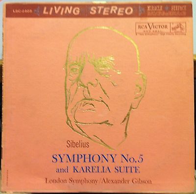 TAS RCA Living Stereo SD 1s/1s GIBSON sibelius symphony no 5 LP VG LSC