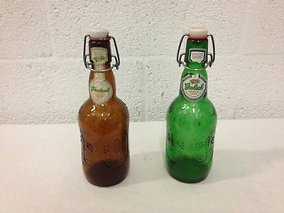 GROLSCH IMPORTED 16 FL OZ LAGER BEER AMBER & GREEN SWING TOP LIDD