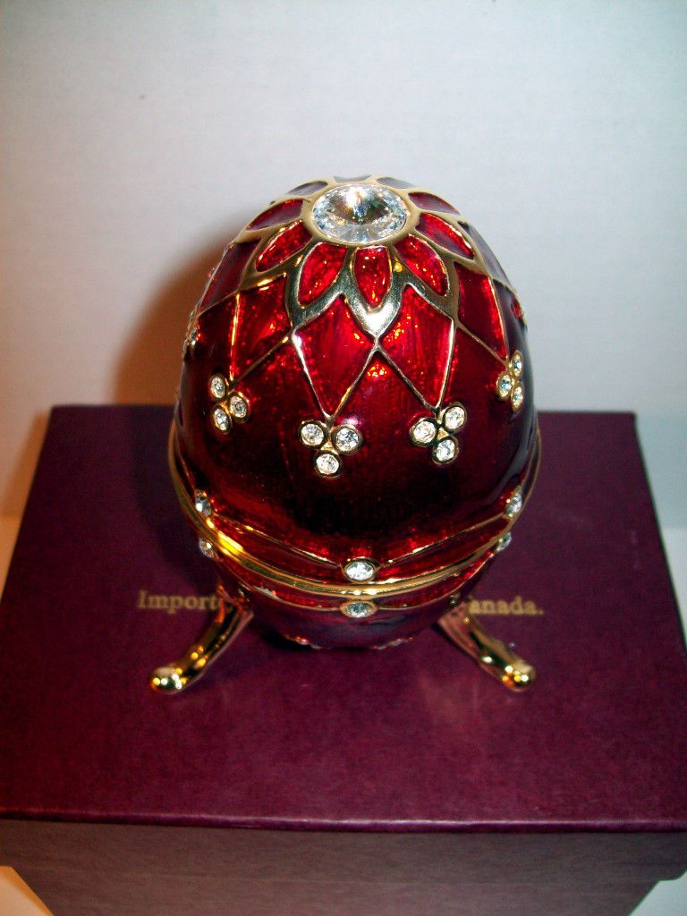 NEW IN BOX VERSAILLES FABERGE LIKE EGG JEWELRY BOX