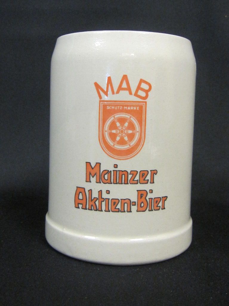 Vintage Mainzer Aktien Bier Germany Stoneware 0 5l 22 Oz German Beer On Popscreen