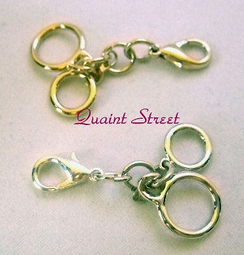 Double Toggle Clasp Extender Two Loop Sizes Polished CHOOSE New