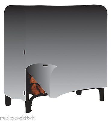 Panacea 4 Foot Black Vinyl Fireplace Log Rack Cover