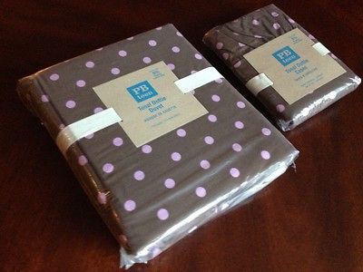 NWT Pottery Barn PB teen Tonal Dottie Duvet/Pillowca se TWIN Coffee