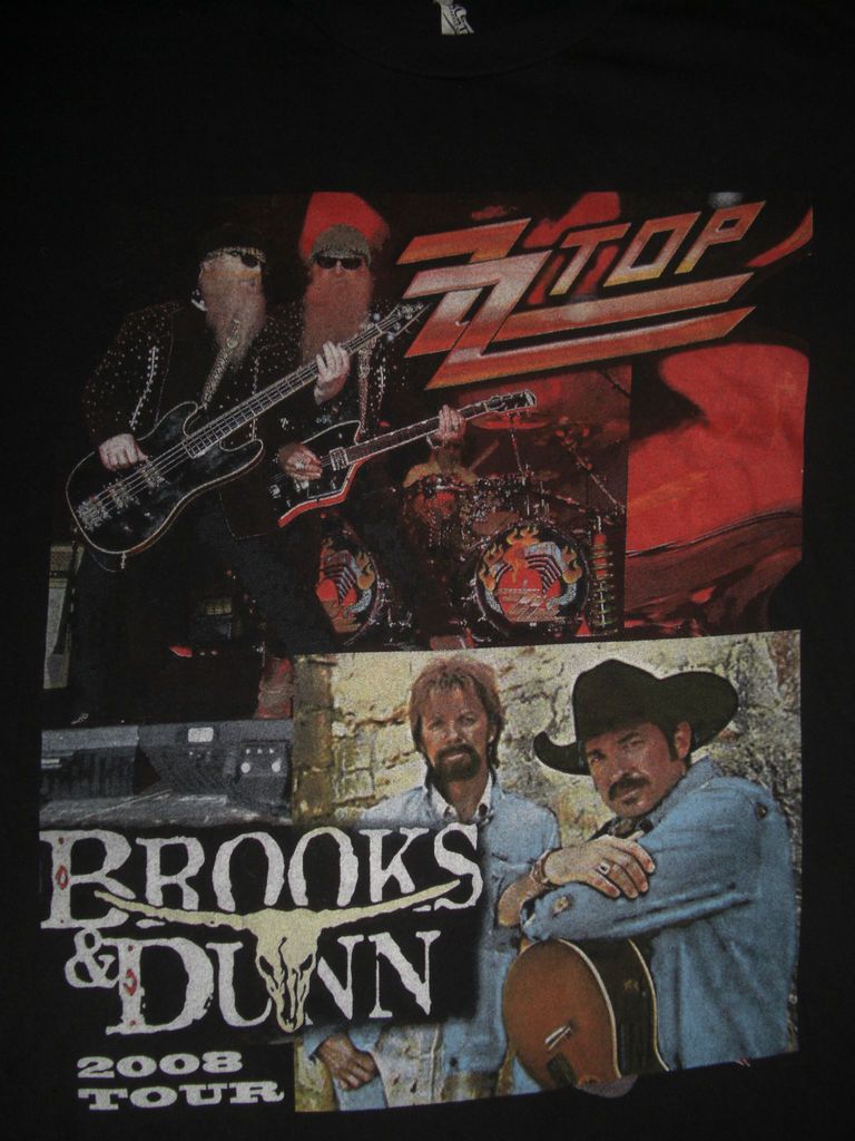 SHIRT ZZ TOP BROOKS & DUNN TOUR 2008 ADULT LARGEVERY GOOD