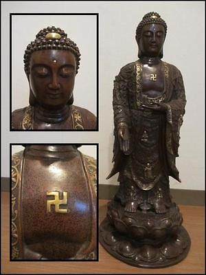 KANNON Buddha SWASTIKA (for Eternity Prosp erity Abundanc e) Statue