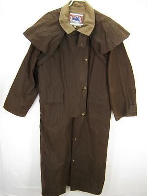 Mens Koolah Wax Oilskin Duster Waterproof Cotton Australian Coat