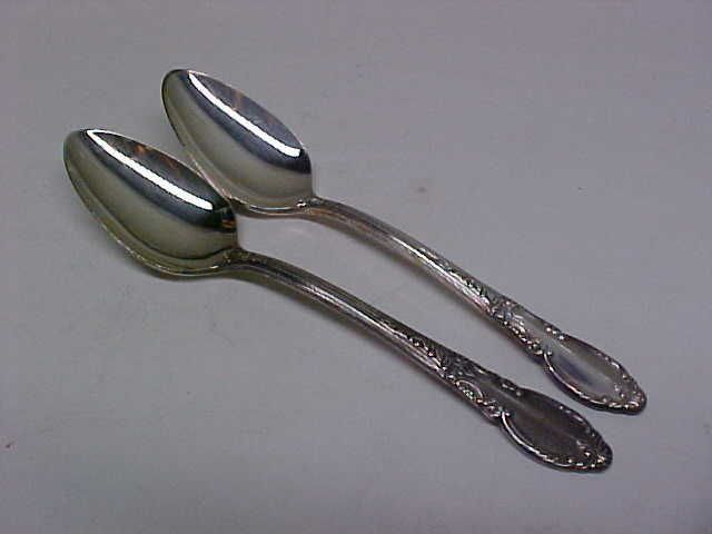 1881 Rogers Silverplate ENCHANTMENT 2 Demitasse Spoons