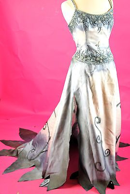 Tim Burton Corpse Bride Wedding Zombie Dress gown Costume Halloween L