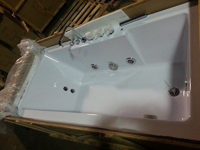 bathroom Whirlpool bathtub W/ Golf waterfall, Air Switch, shower