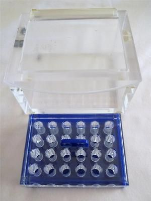 Nalgene Beta Block 24 Tube Rack & Shield Box Lab Chemistry Bar Shot