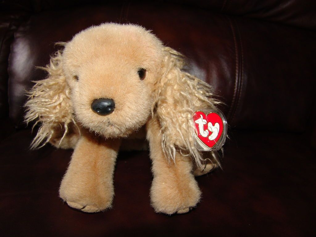 NWT 1996 Ty Beanie Buddies Corky the Cocker Spaniel Plush Doll 10