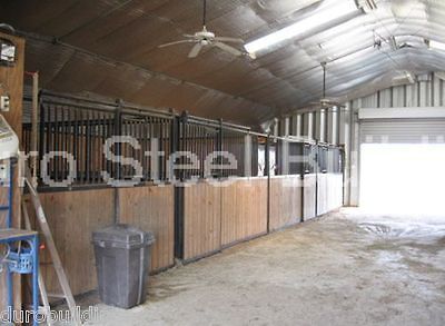 32x48x18 Metal Building Equestrian Horse Hay Barn  Tac Room Shed Kit