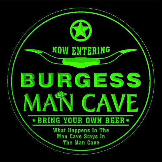 4x ccpb1346 g BURGESS Man Cave Cowboys Bar Beer Engraved Drink