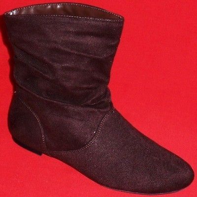 NEW Womens CURFEW RILEY Brown Faux Suede Ankle Slip On Fashion Casual