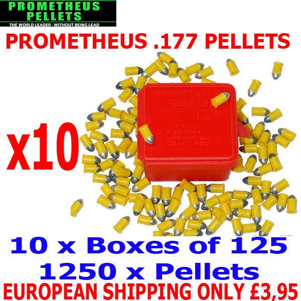 PROMETHEUS .177 Airgun Pellets 10(boxes)x125p cs ��