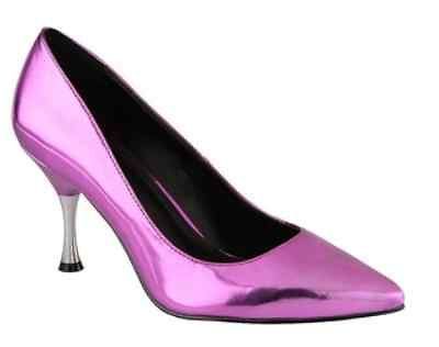 WOMENS CALL IT SPRING DESIRAY Metallic FUSCHIA PINK PUMPS MULTIPLE