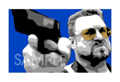 BIG LEBOWSKI WALTER GUN HOME THEATER POP ART POSTER