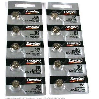 10 Energizer #395/399 Watch Batteries