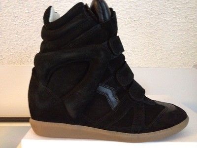 FALL 2012 ISABEL MARANT SPRING 2013 BLACK BEKETT WEDGE SNEAKERS SZ 40