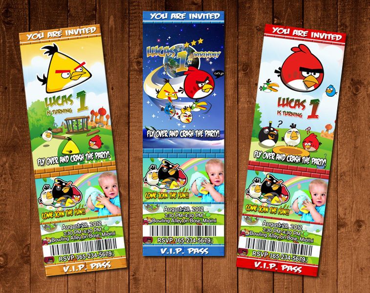 angry birds invitation in Printing & Personalization