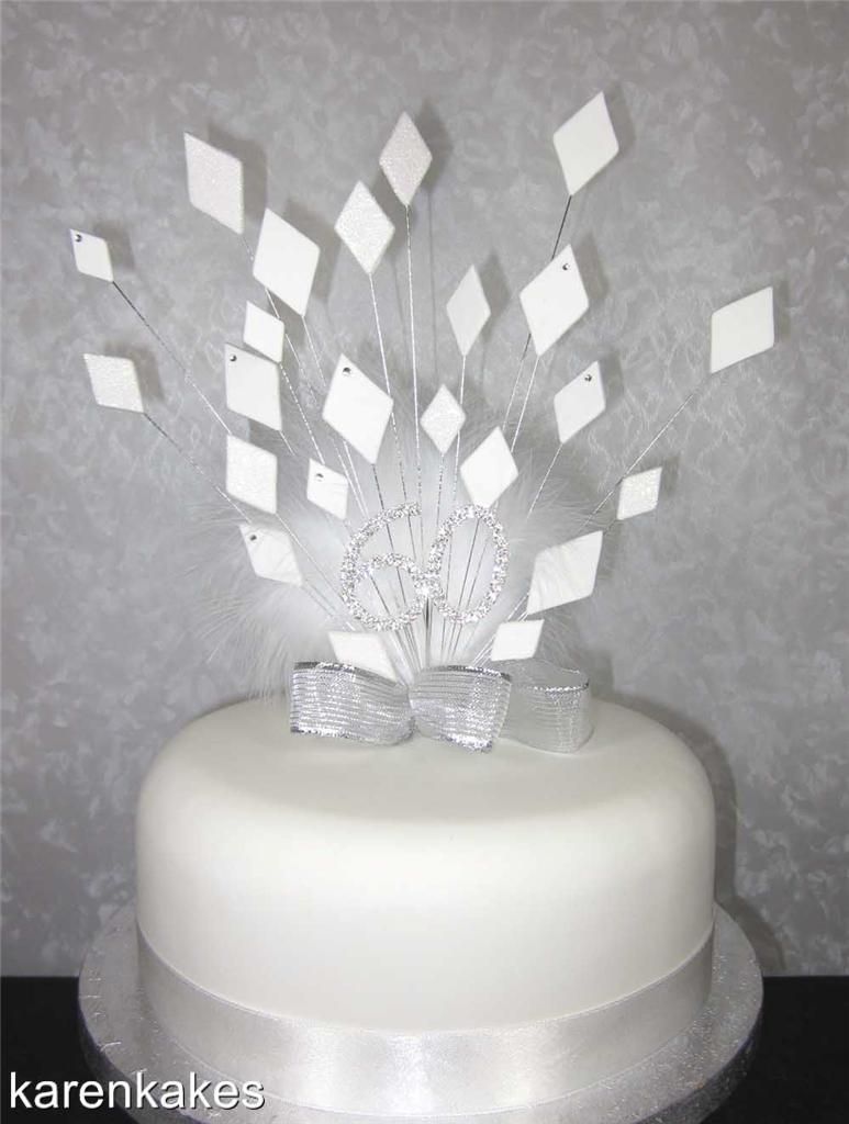 60th DIAMOND WEDDING ANNIVERSARY CAKE TOPPER