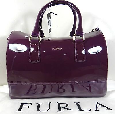 FURLA PLUM CANDY BAULETTO SATCHEL BAG