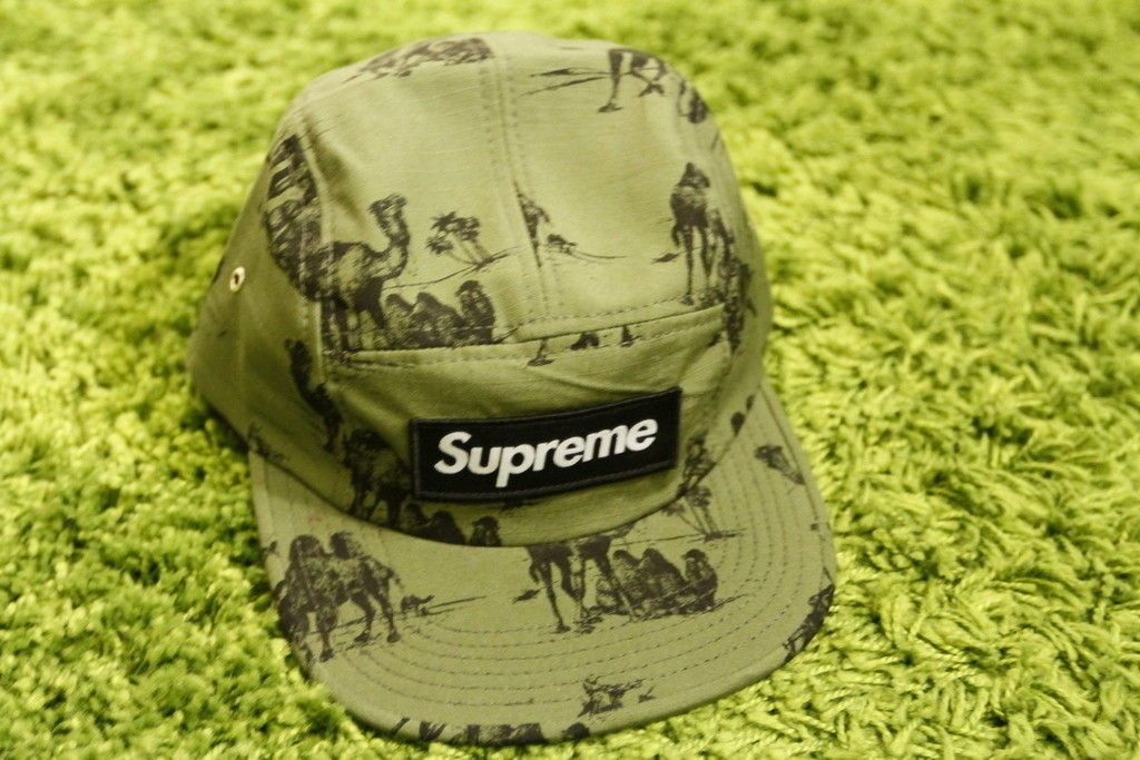 Supreme S/S 2012 Camels Camp Cap Box Logo Hat Camo Safari Zebra Kaws