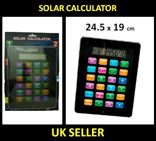 TOUCH SCREEN IPAD TABLET STYLE CALCULATOR JUMBO SCREEN SCHOOL OFFICE