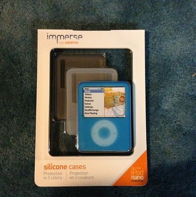 iPod Nano 3rd Gen Silicone Cases Three Colors Immerse From Griffin