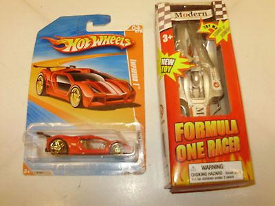 NEW HOT WHEELS IMPAVIDO 1 & FORMULA ONE RACER W/ LIGHT & SOUND TOY