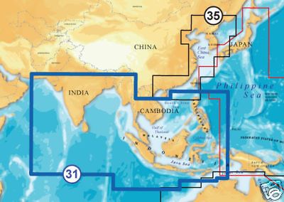 NAVIONICS GOLD XL9 31XG MSD CHART CARD   INDIAN O & S CHINA