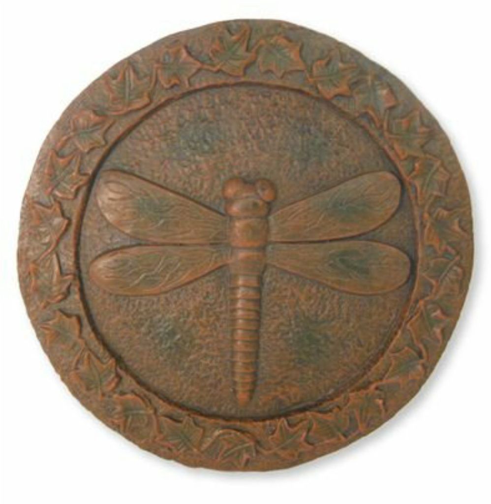 Resin Dragon Fly Garden Stepping Stone or Wall Plaque Décor 11” NIP