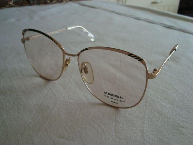 DESIL Mod CORA RARE 80s VINTAGE 14K GF CAT EYE EXTRAVAGANT FRAMES NOS