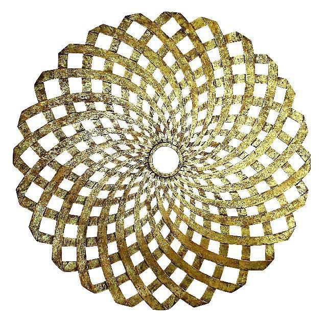 Italian Gold Iron HORCHOW CEILING Chandelier MEDALLION