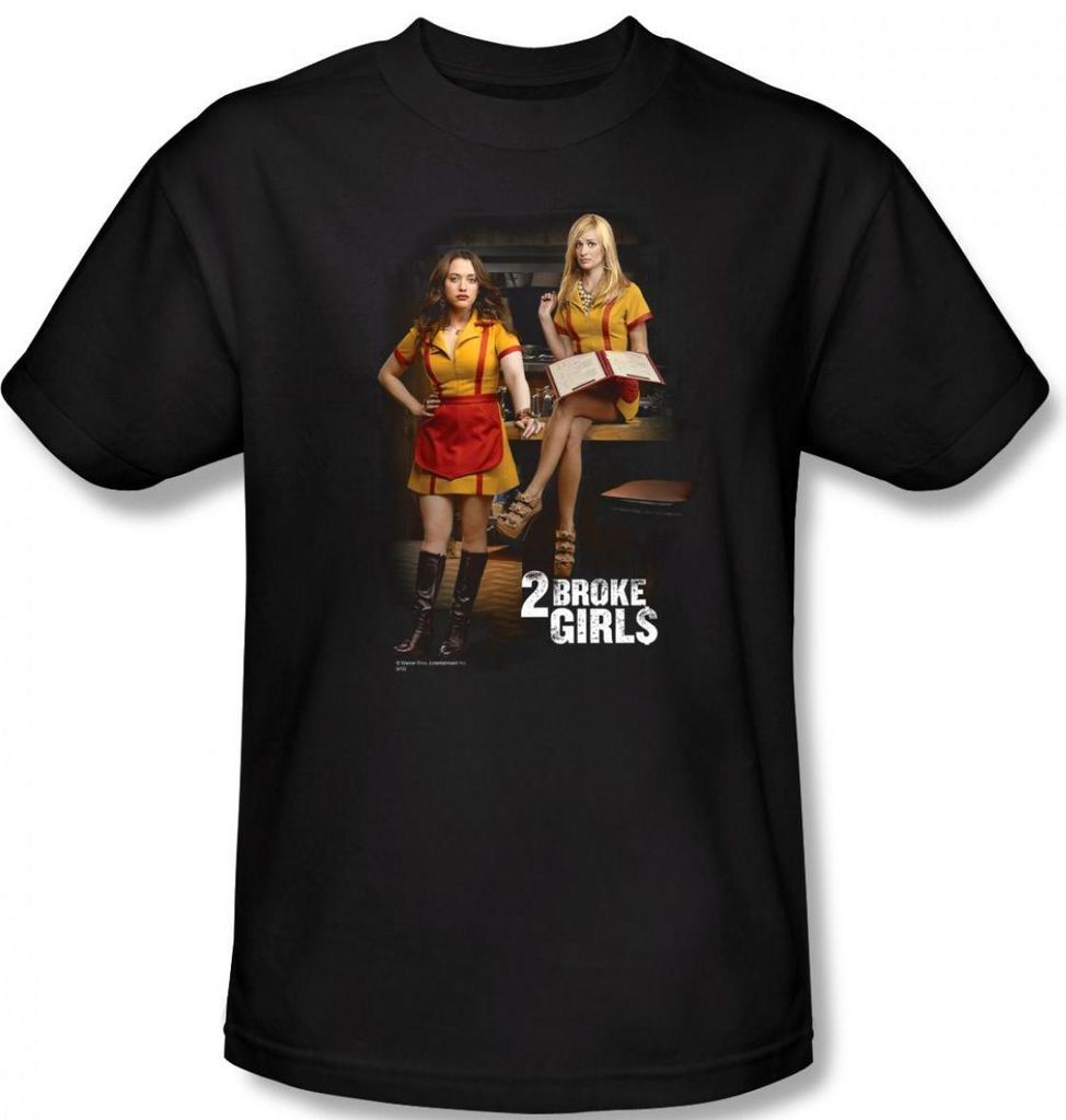 Youth Kid Toddler 2 Broke Girls Max Caroline Waitress T shirt top