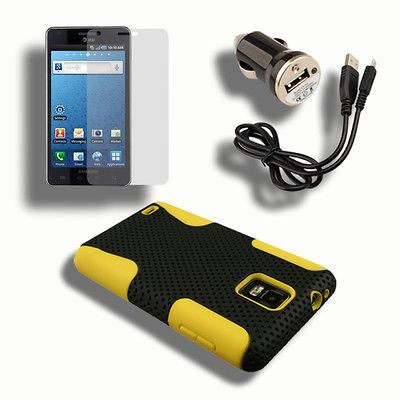 Case+Car Charger+Screen Protector for Samsung Infuse 4G A Pouch