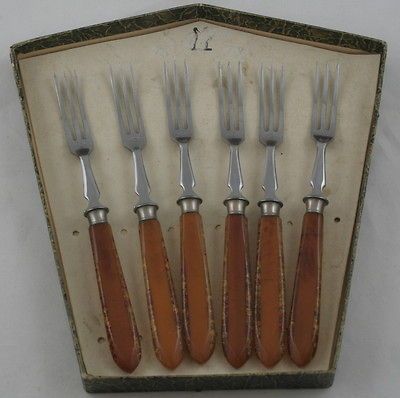 VINTAGE ART DECO SOLINGEN FLATWARE SET FORKS KNIVES