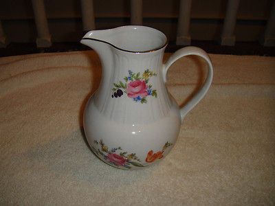 Vintage Henneberg Porzellan Ceramic Pitcher Made In German Democratic