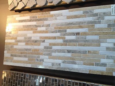 LIGHT &CARRERA &TEMPLE GREY MOSAIC POLISHED STRIP TILE P1598