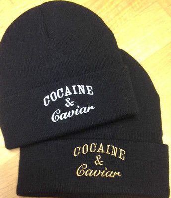 COCAINE AND CAVIAR BEANIE HAT ASAP SUPREME ROCKY VSVP BEANIE OBEY