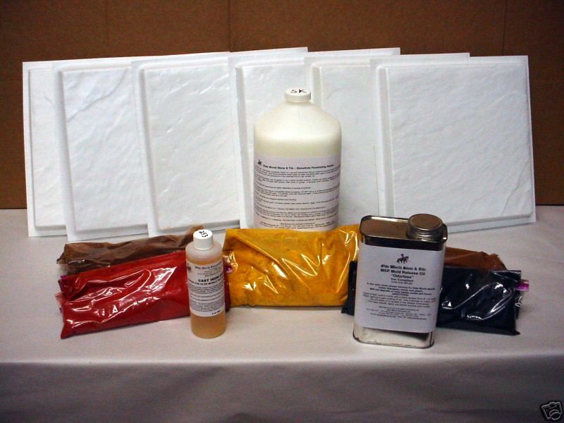 12X12 SQ. SLATE FLOORING TILE MAKING KIT WITH 6 MOLDS