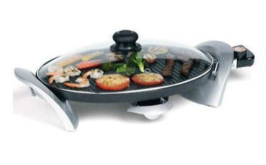 New Table Top Grill With Glass Lid by Trudeau 082 3019 NIB Great Party