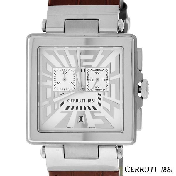 CERRUTI 1881 MENS IMPERO UOMO SWISS CHRONOGRAPH WATCH WHITE NEW